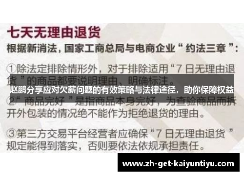 赵鹏分享应对欠薪问题的有效策略与法律途径,助你保障权益 赵鹏分享应对欠薪问题的有效策略与法律途径,助你保障权益